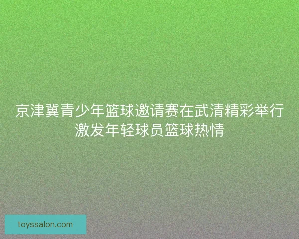 京津冀青少年篮球邀请赛在武清精彩举行激发年轻球员篮球热情