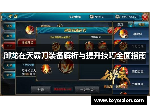 御龙在天霸刀装备解析与提升技巧全面指南